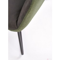 Фото2.Кресло с пуфиком TINTO Серый / Зеленый 65/83/107 Halmar